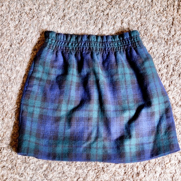 J. Crew Wool Felt Mini Skirt Scottish Plaid - Picture 1 of 7